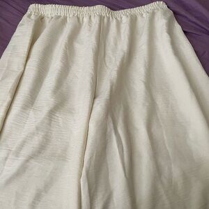 Elegant Cream Women's Long Skirt and Tube Top Set